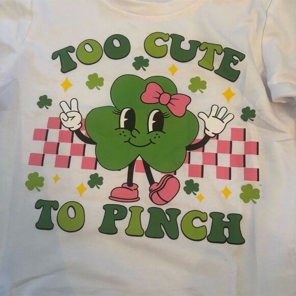llmmer Kids St. Patrick's Day Sweatshirt Green Shamrock Sequin 9-10 - Picture 2 of 5